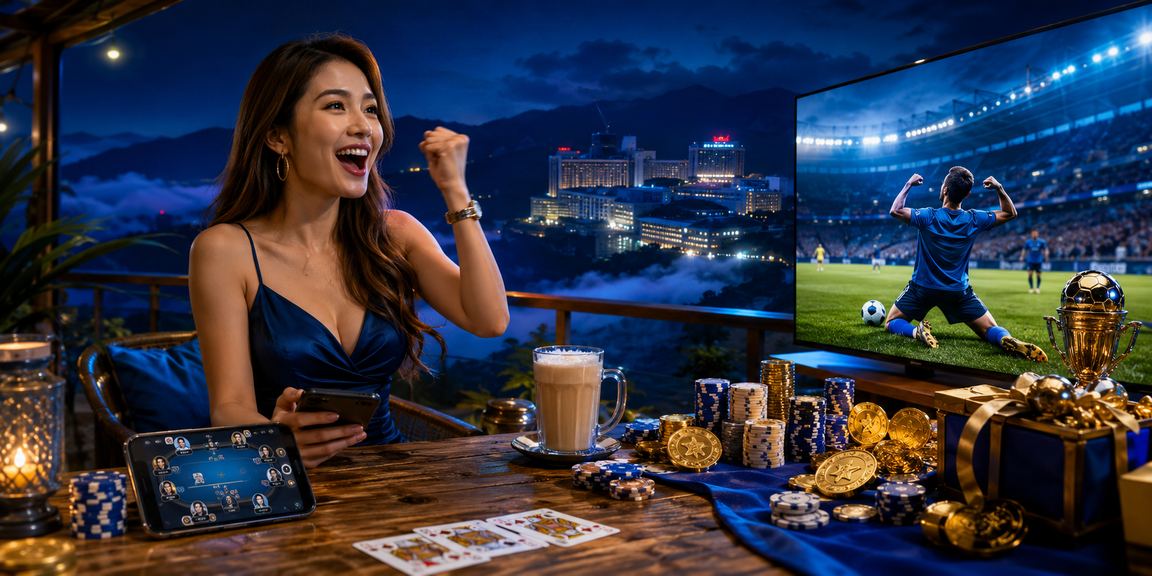 Permainan poker kasino dengan suasana Genting Highlands di m9bet